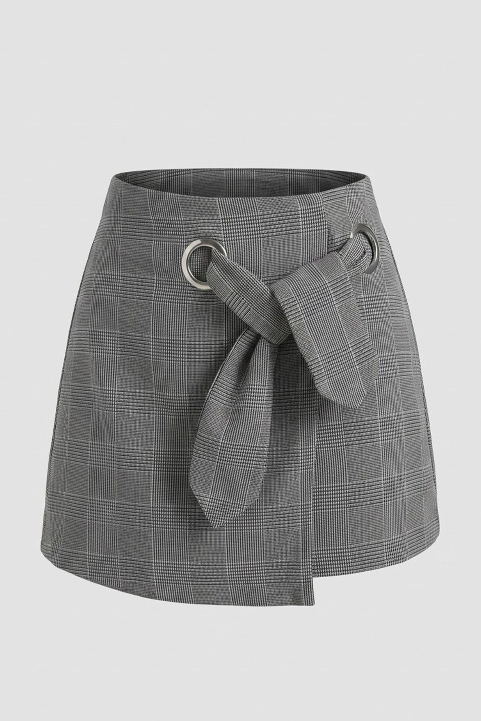 Skort Tie Front Chekered